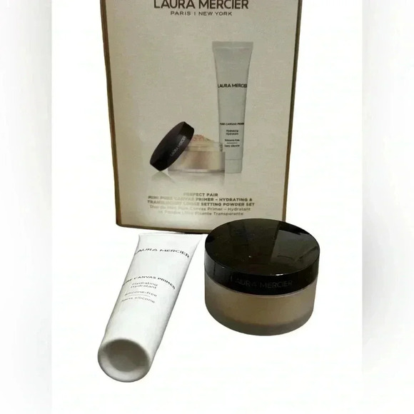 Laura Mercier Pure Canvas Primer & Translucent Loose Powder Glow Set - Picture 2 of 8